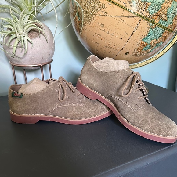 Bass Shoes - Bass Women's Tan Suede Lace-Up Loafers
